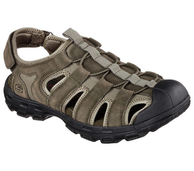 Skechers Herr Olivgröna Sandaler - Relaxed Fit: Conifer - Selmo - Sverige (YDSIM-6504)